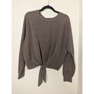 Billabong Y2K Ellipse Knit Tie-Front Sweater in Teak Beach Sz S